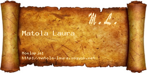 Matola Laura névjegykártya